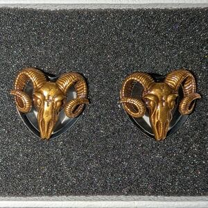 Gold Ram Skull Decorative Accents